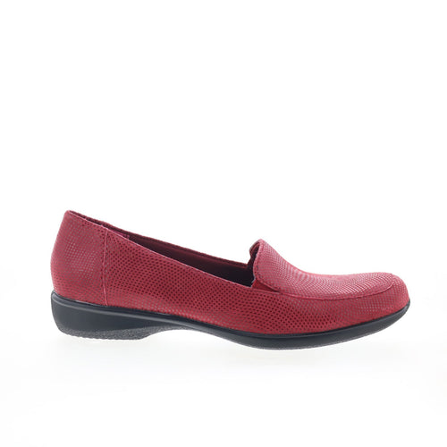 Trotters Jenn Mini Dots T1365-612 Womens Red Narrow Loafer Flats Shoes