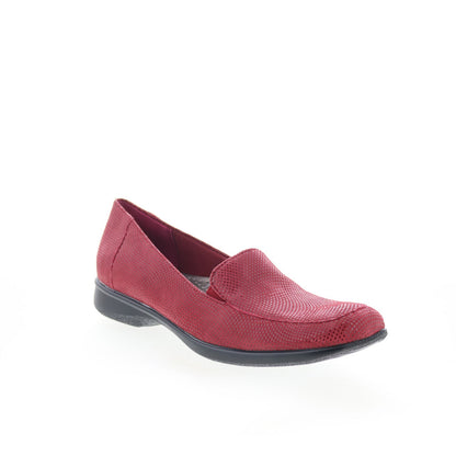 Trotters Jenn Mini Dots T1365-612 Womens Red Extra Narrow Loafer Flats Shoes