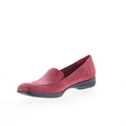 Trotters Jenn Mini Dots T1365-612 Womens Red Extra Narrow Loafer Flats Shoes