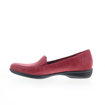 Trotters Jenn Mini Dots T1365-612 Womens Red Narrow Loafer Flats Shoes