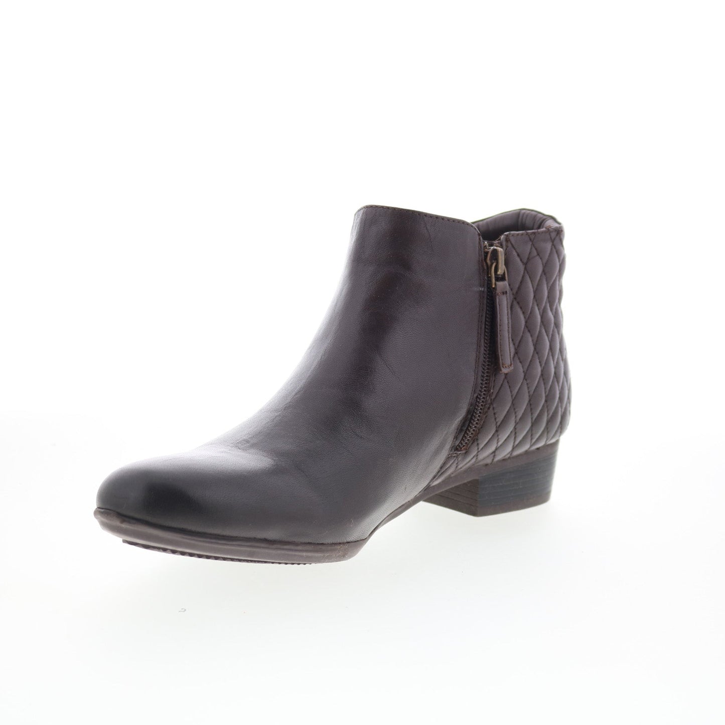 Trotters Major T1762-235 Womens Brown Leather Zipper Ankle & Booties Boots