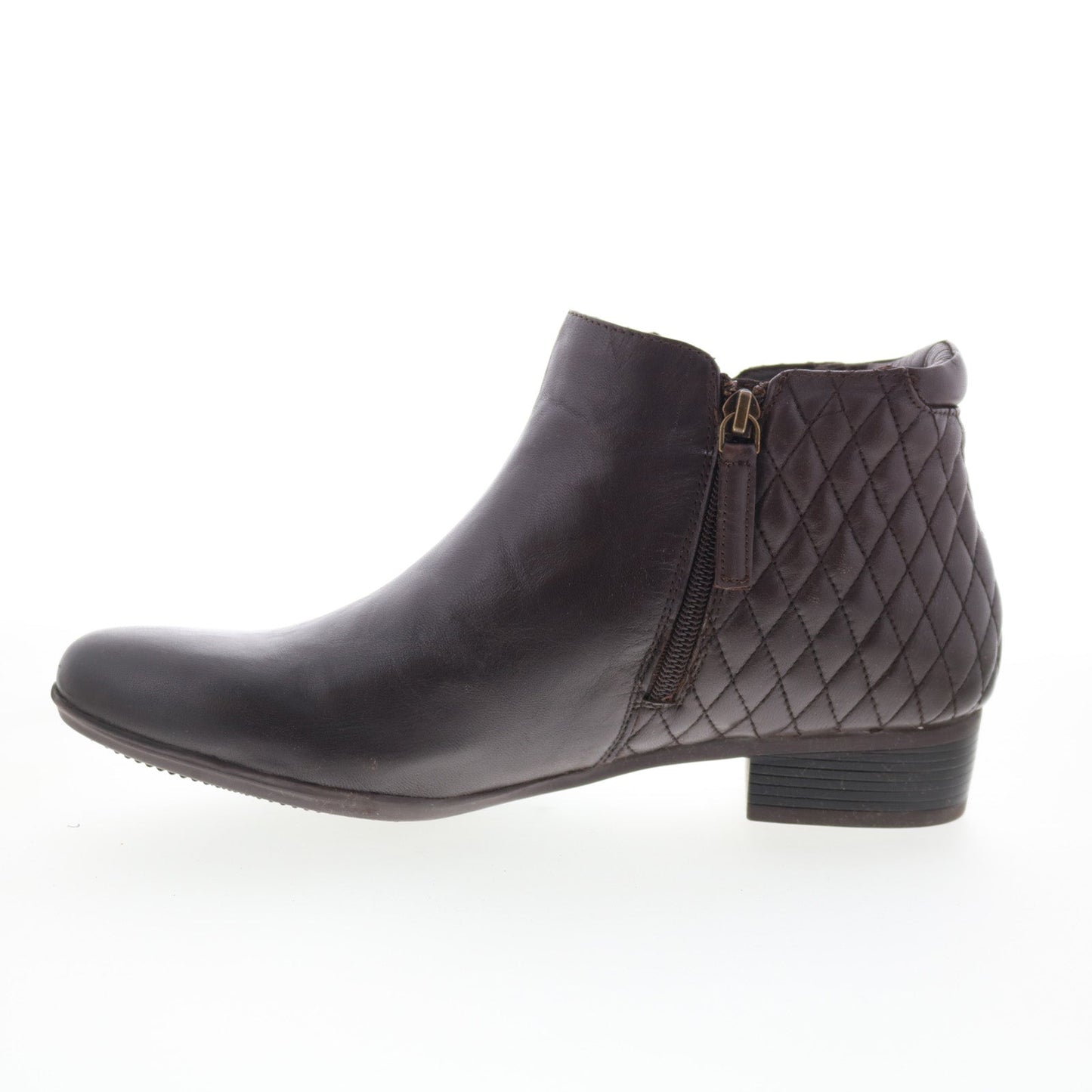 Trotters Major T1762-235 Womens Brown Leather Zipper Ankle & Booties Boots