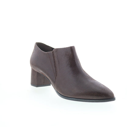 Trotters Keegan T2059-204 Womens Brown Leather Zipper Ankle & Booties Boots