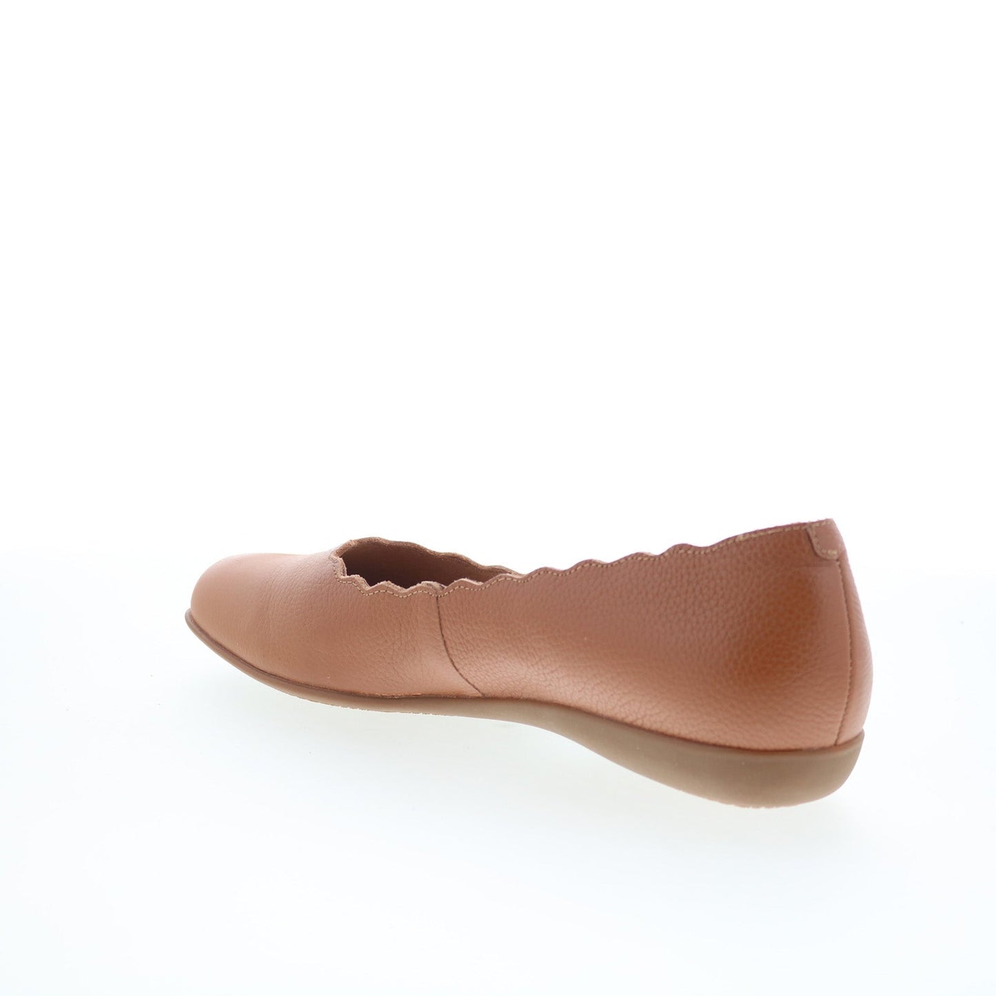 Trotters Sabine T2255-215 Womens Brown Leather Slip On Ballet Flats Shoes