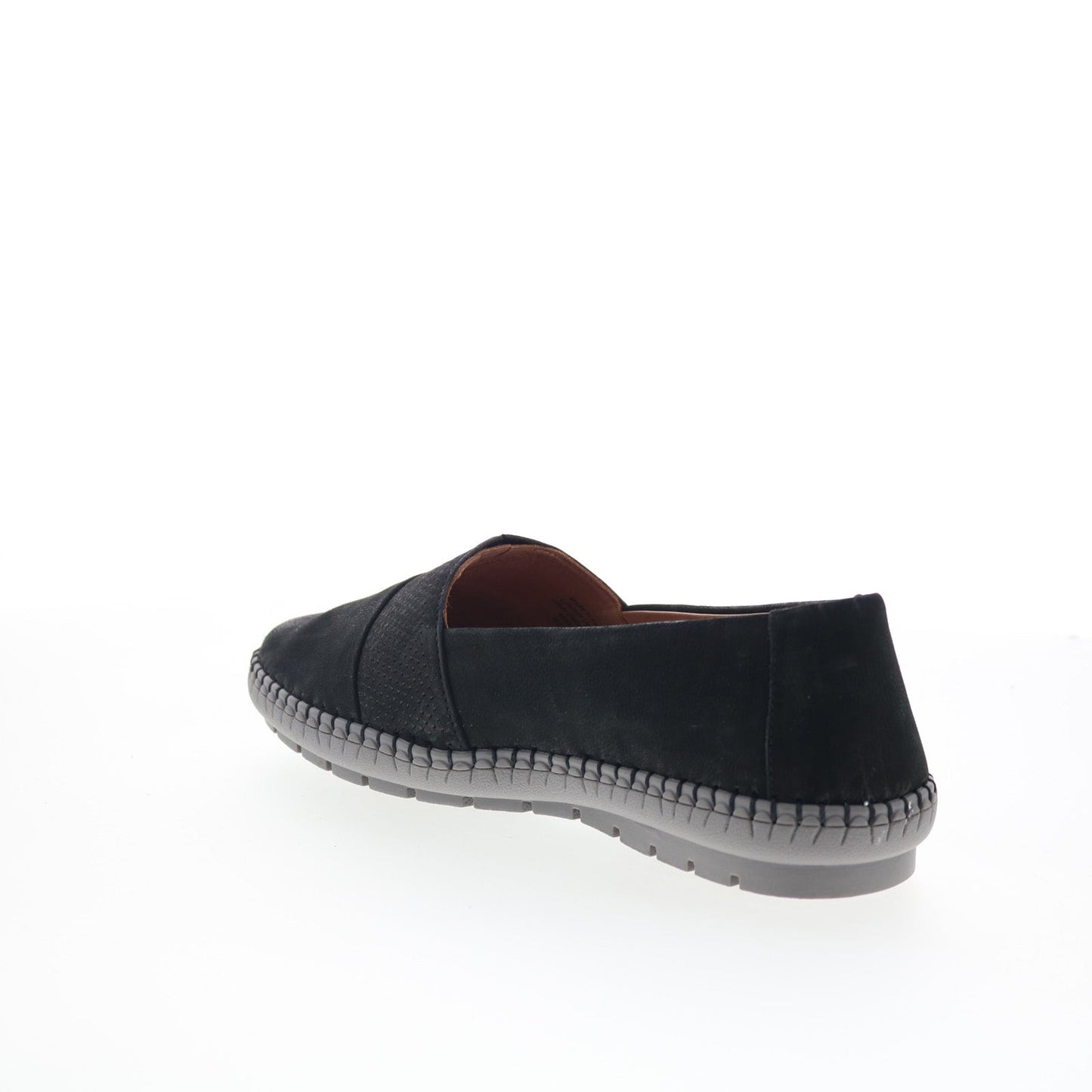 Trotters Ruby T2265-001 Womens Black Leather Slip On Loafer Flats Shoes