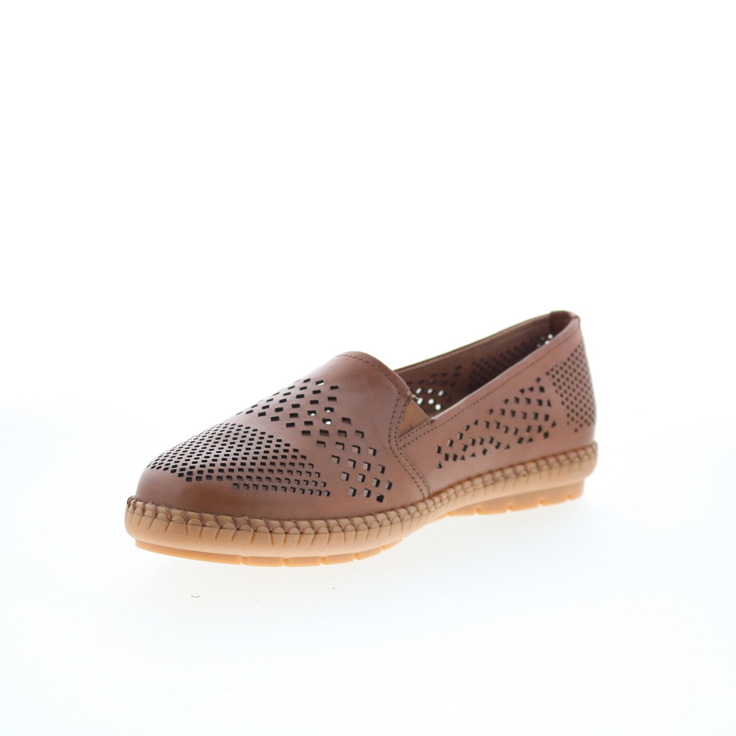 Trotters Royal T2319-215 Womens Brown Leather Slip On Loafer Flats Shoes
