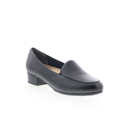 Trotters Ruby Perf T2320-001 Womens Black Leather Slip On Loafer Flats Shoes