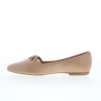 Trotters Elsie T2357-130 Womens Beige Leather Slip On Loafer Flats Shoes