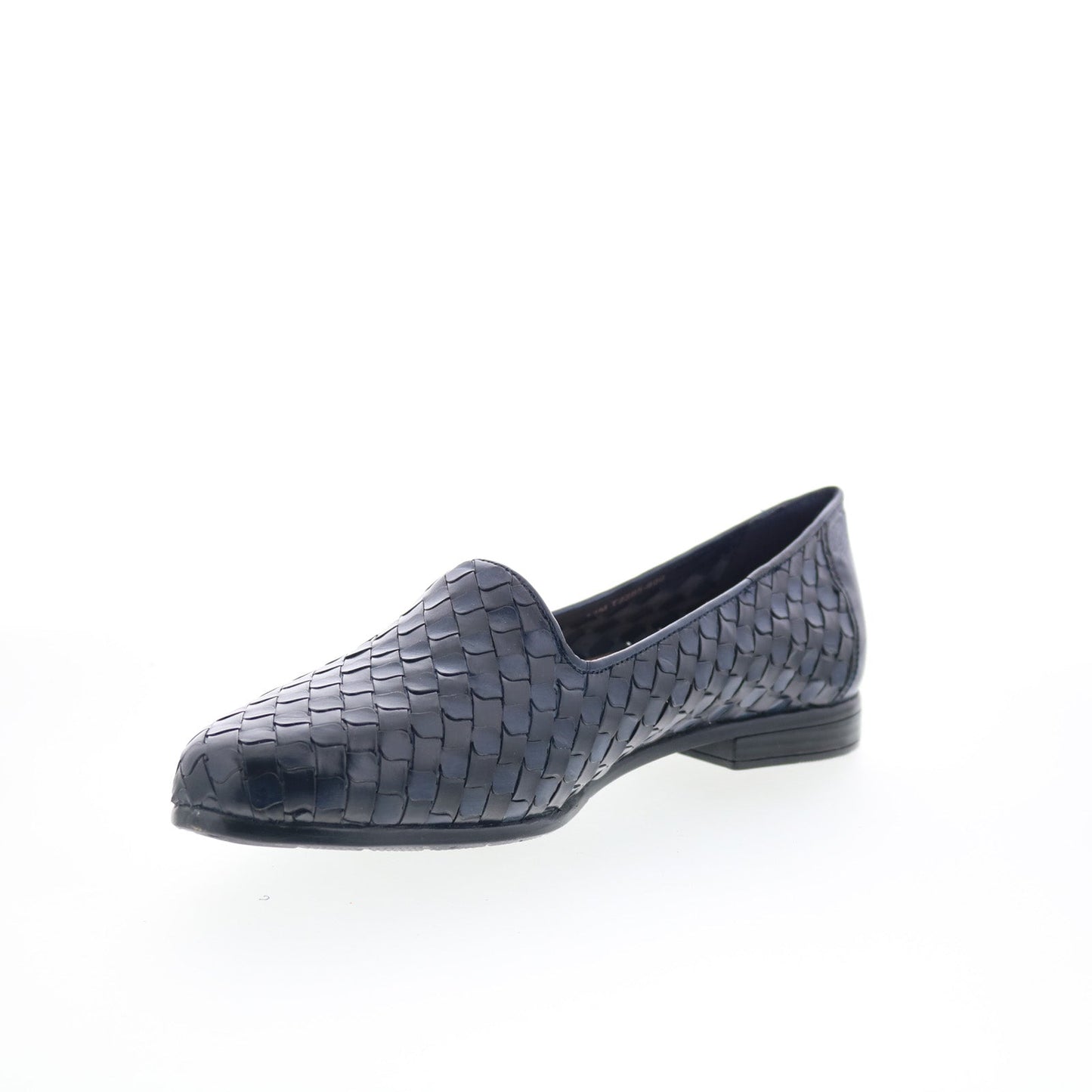Trotters Lizette T2365-400 Womens Blue Leather Slip On Loafer Flats Shoes