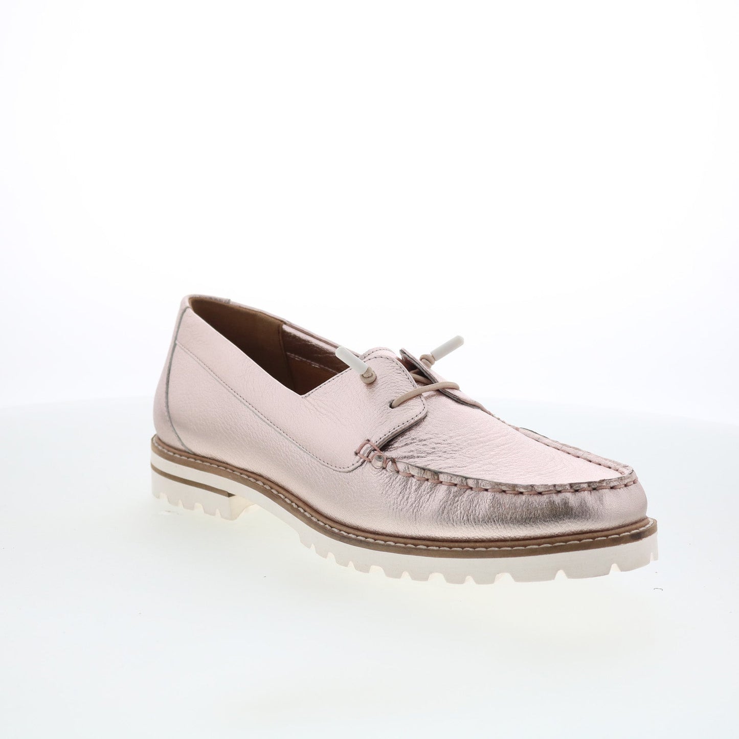 Trotters Farah T2404-720 Womens Gold Leather Loafer Flats Shoes