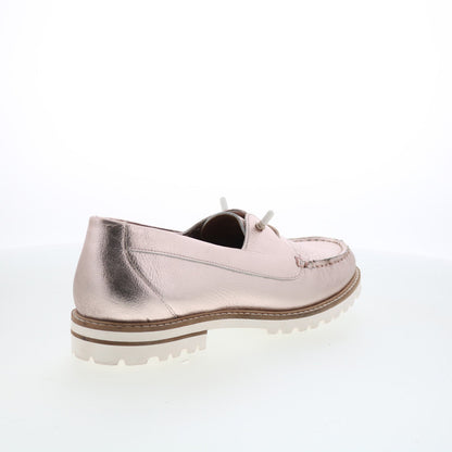 Trotters Farah T2404-720 Womens Gold Leather Loafer Flats Shoes