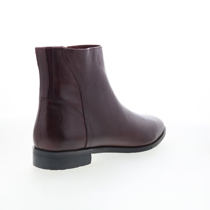 Trotters Ava T2451-615 Womens Brown Leather Zipper Ankle & Booties Boots