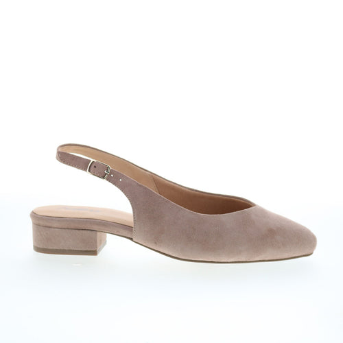 Trotters Jessa T2509-170 Womens Gray Suede Slingback Heels Shoes