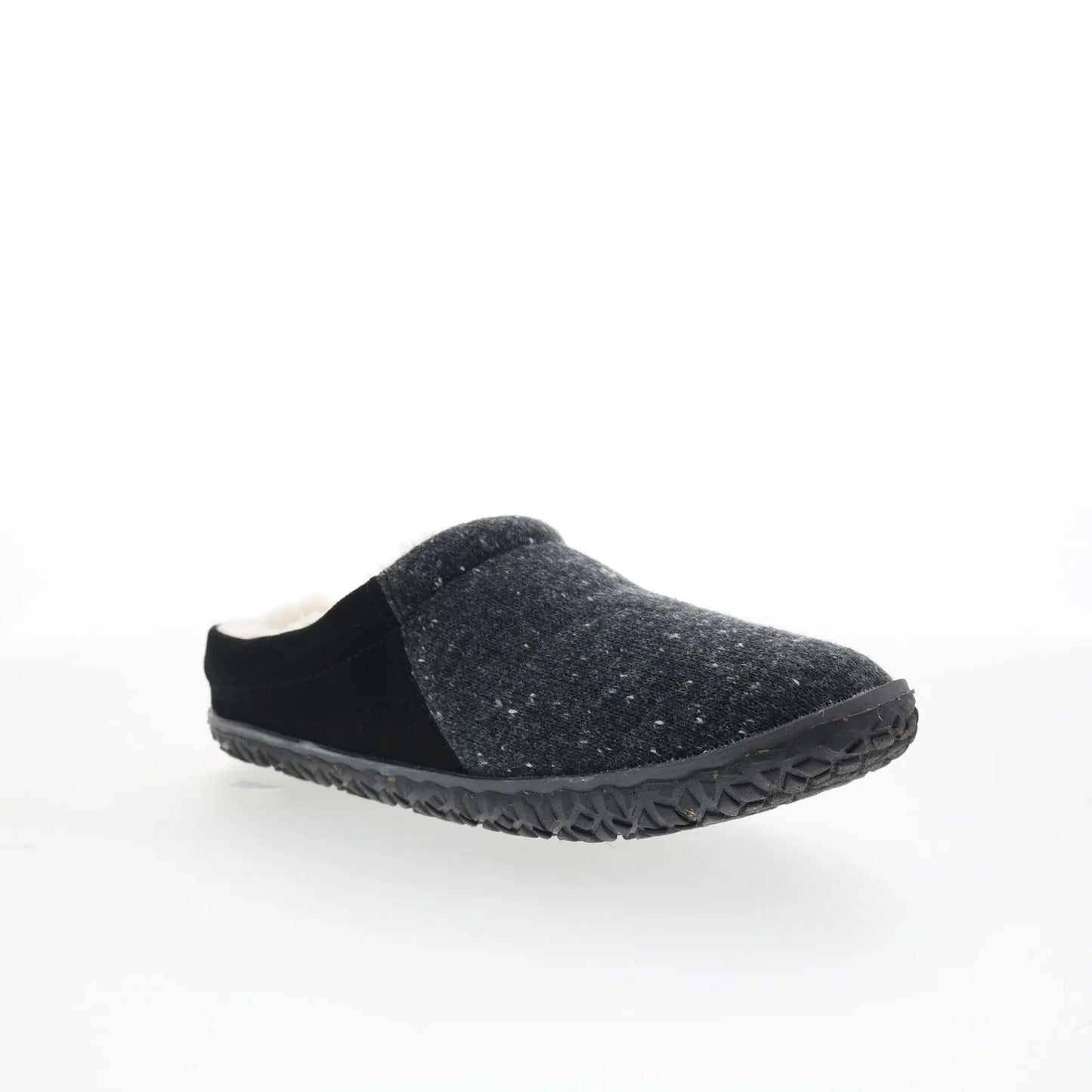 Minnetonka Tahoe 40130H Womens Black Suede Slip On Clogs Slippers Shoes