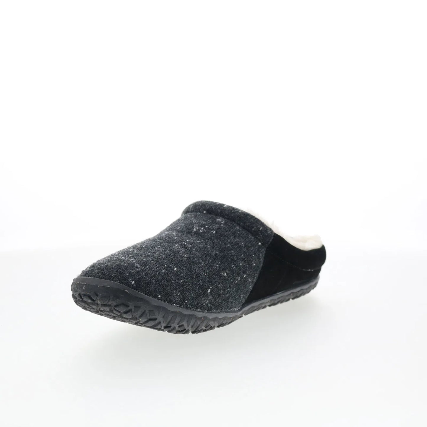 Minnetonka Tahoe 40130H Womens Black Suede Slip On Clogs Slippers Shoes