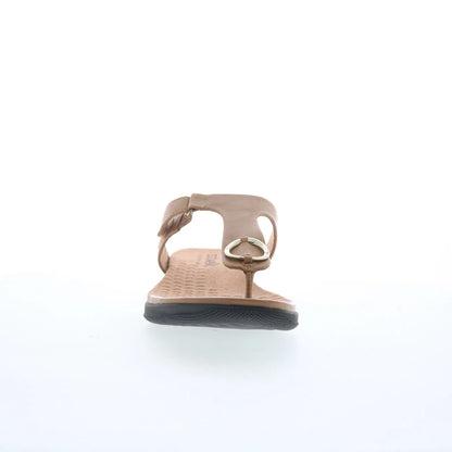 Softwalk Talara S2215-253 Womens Brown Leather Strap Thong Sandals Shoes