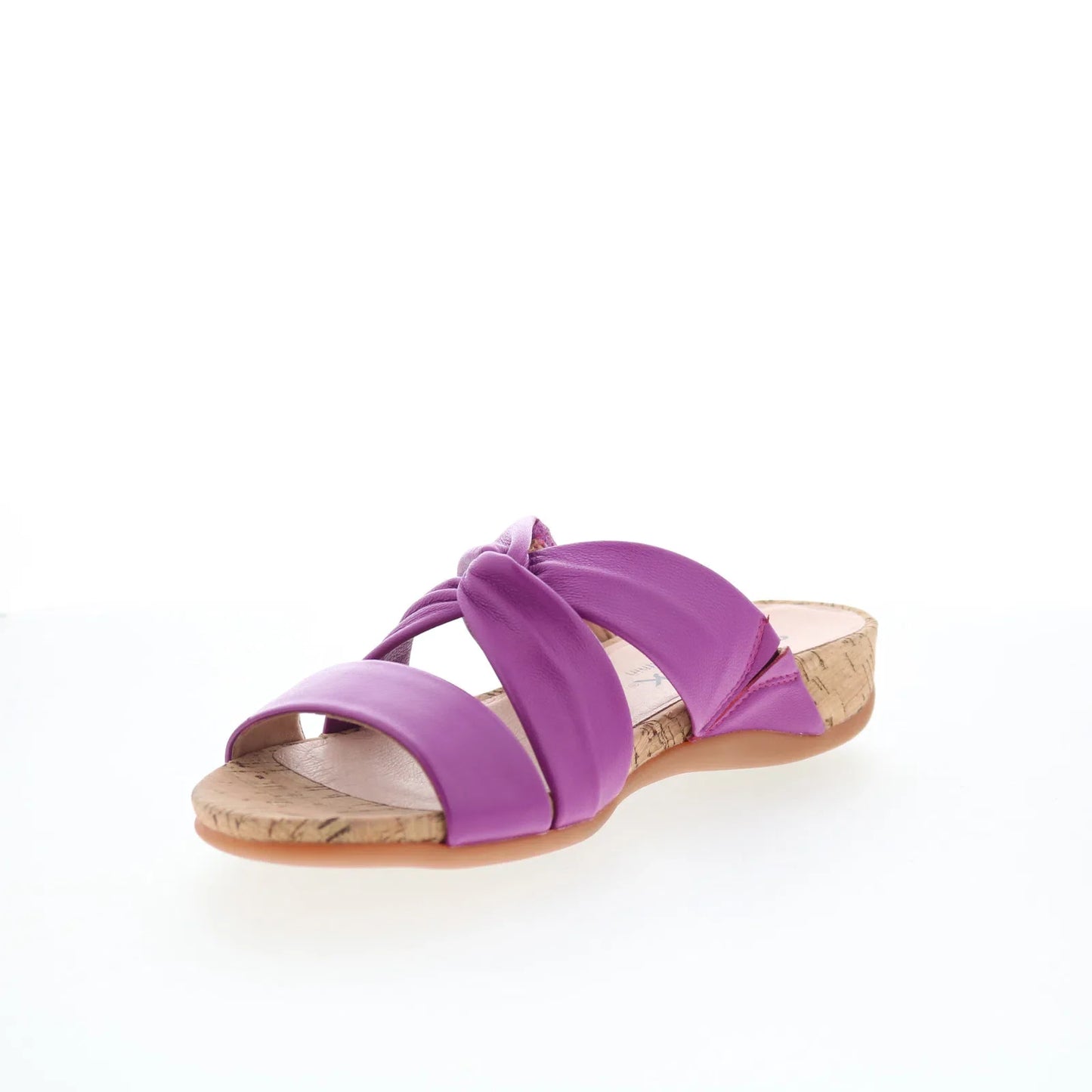 Softwalk Tallulah S2515-664 Womens Purple Leather Strap Slides Sandals Shoes