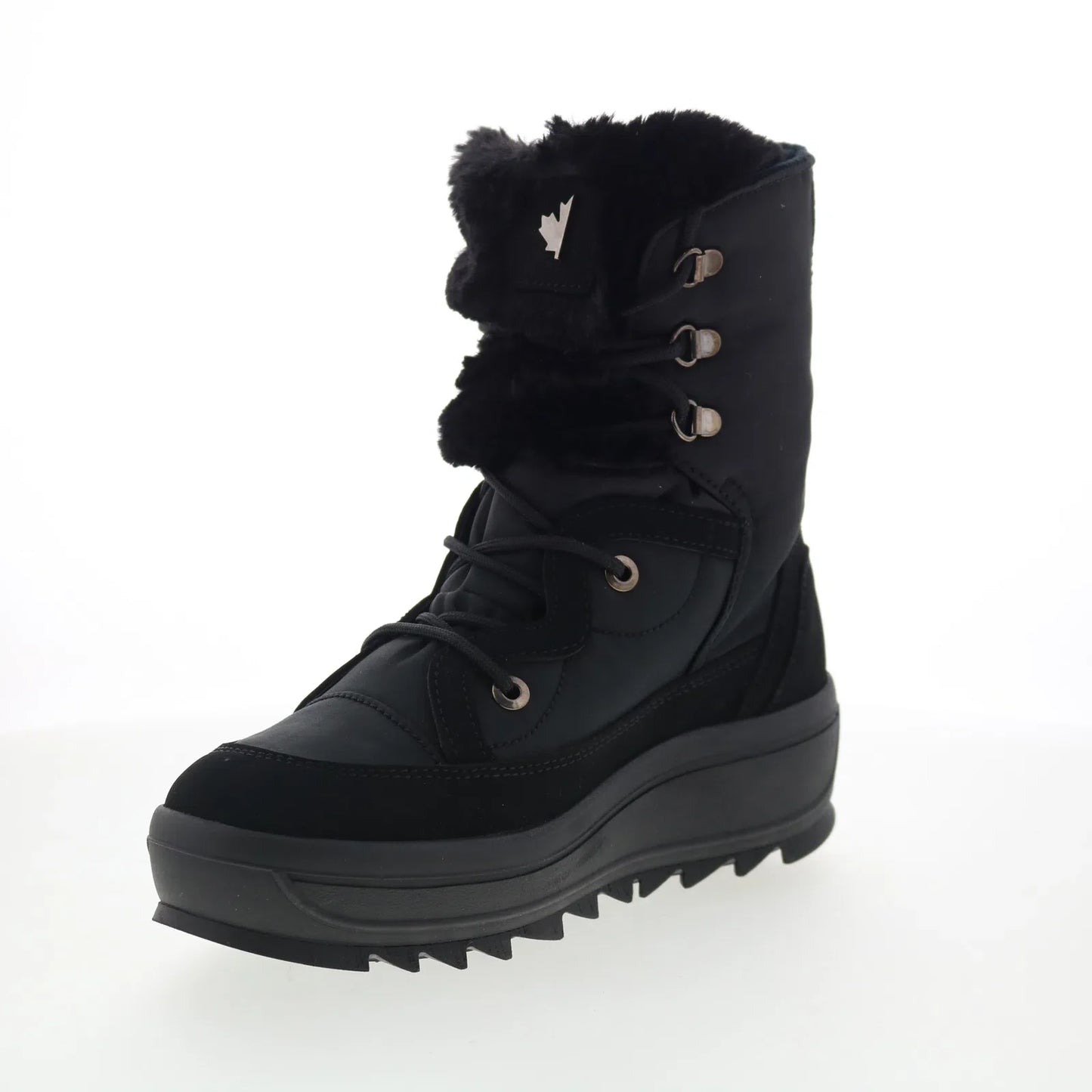 Pajar Tamey 74783 Womens Black Synthetic Lace Up Ankle & Booties Boots
