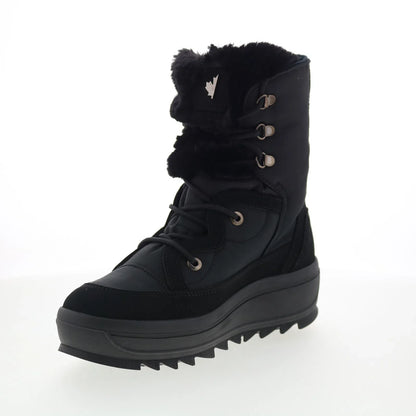 Pajar Tamey 74783 Womens Black Synthetic Lace Up Ankle & Booties Boots