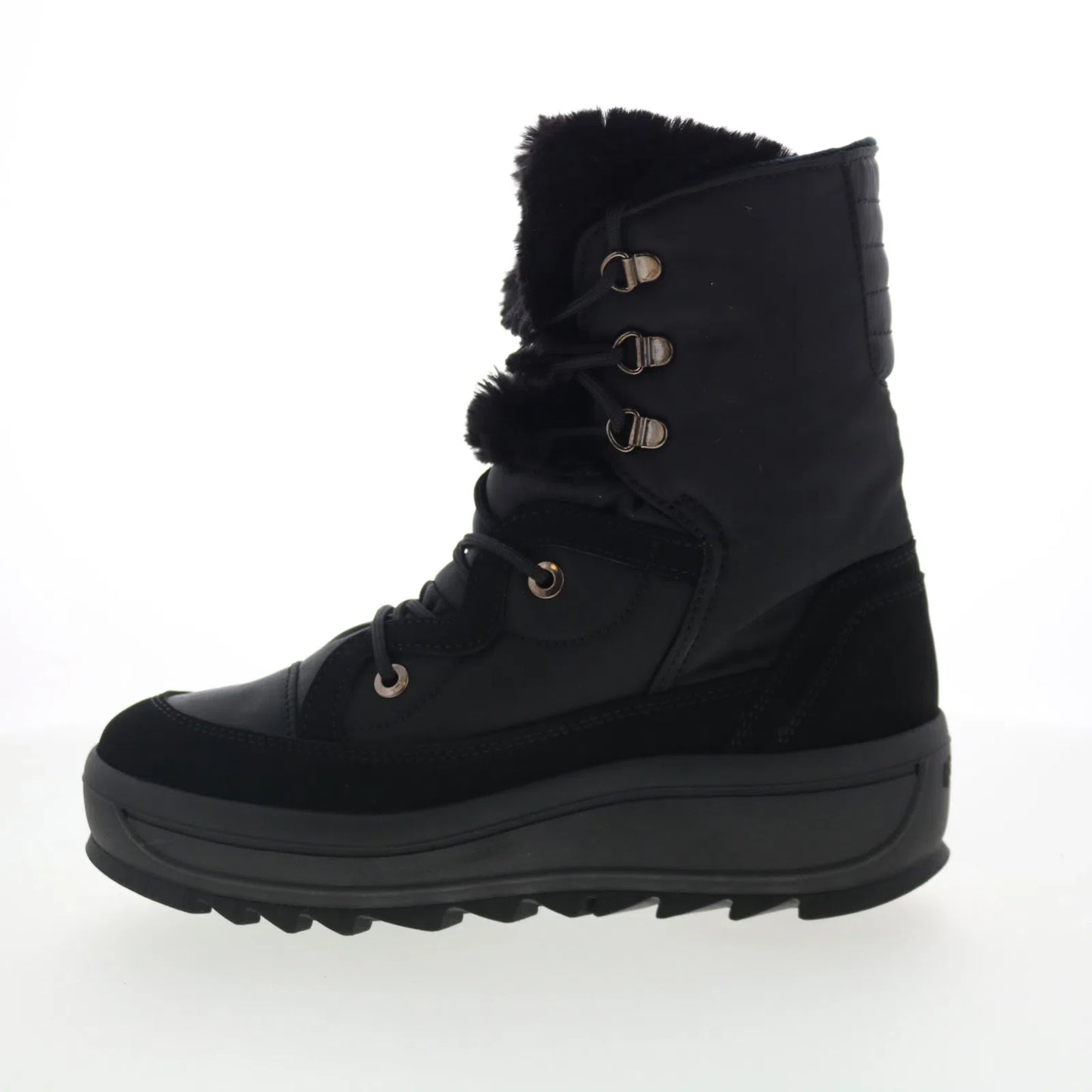Pajar Tamey 74783 Womens Black Synthetic Lace Up Ankle & Booties Boots