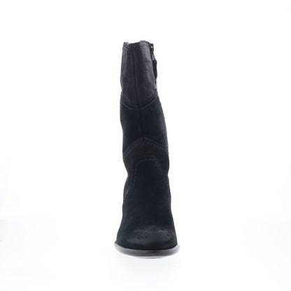 Miz Mooz Tansy Womens Black Suede Slip On Mid Calf Boots