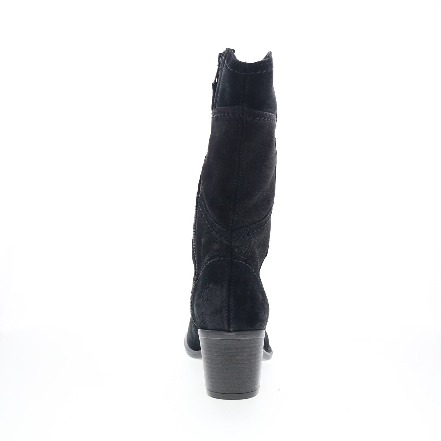 Miz Mooz Tansy Womens Black Suede Slip On Mid Calf Boots