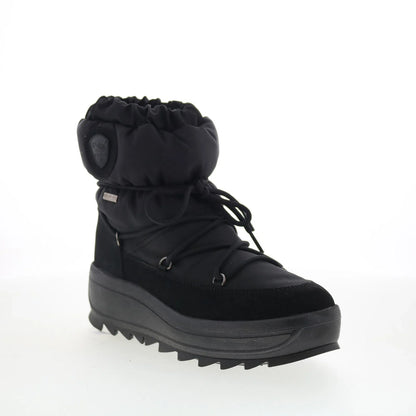 Pajar Taya Iron 79093 Womens Black Canvas Lace Up Casual Dress Boots