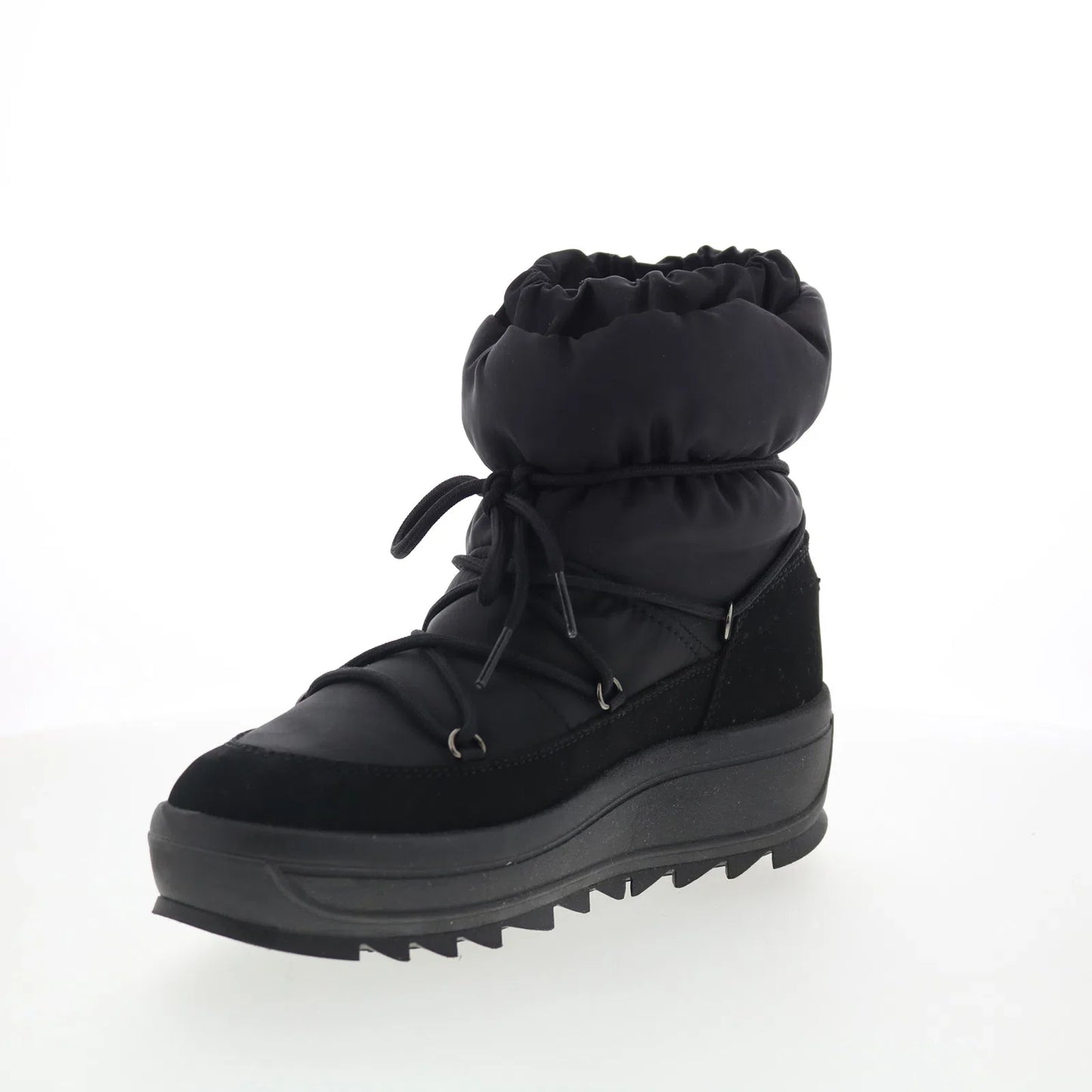 Pajar Taya Iron 79093 Womens Black Canvas Lace Up Casual Dress Boots