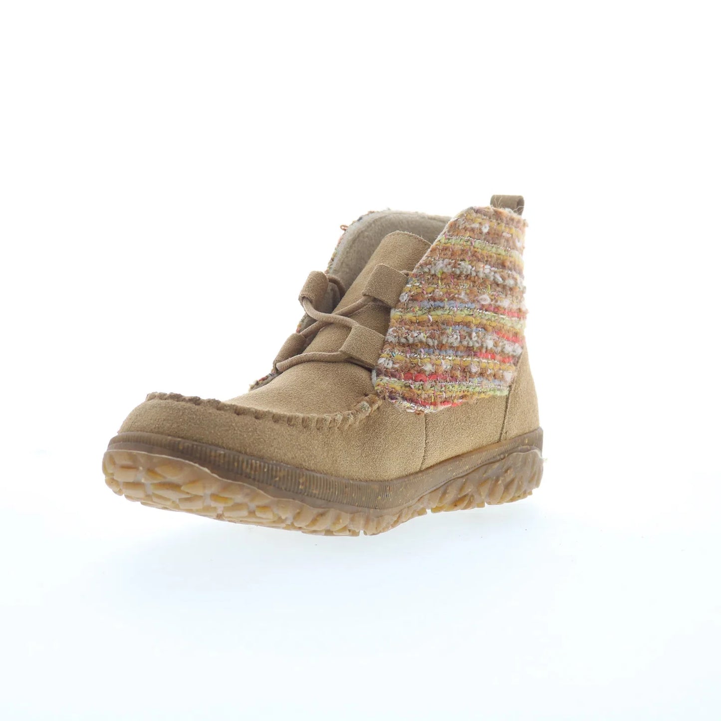 Minnetonka Tealey 80525 Womens Brown Suede Slip On Ankle & Booties Boots