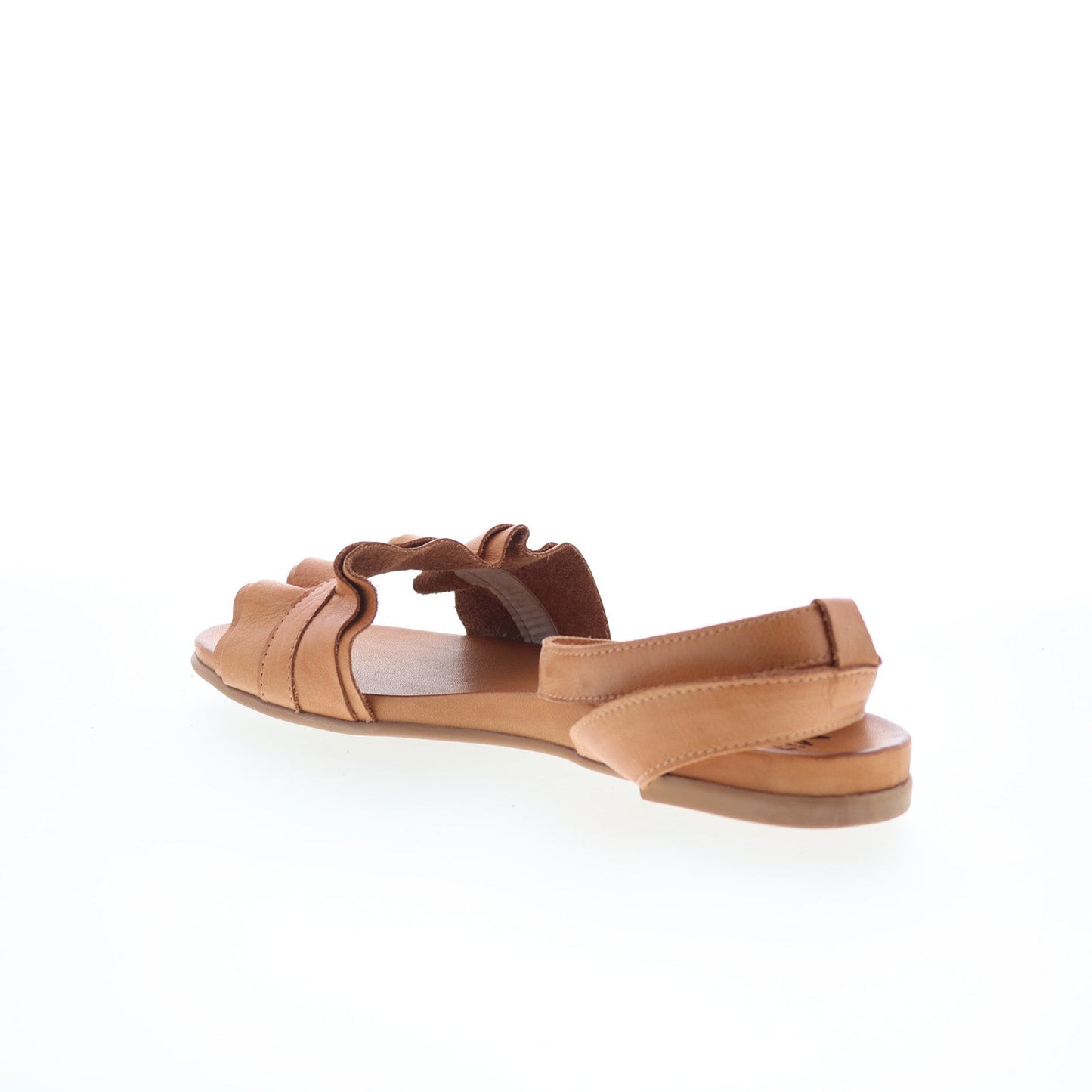 Miz Mooz Theresa Womens Brown Leather Hook & Loop Strap Sandals Shoes
