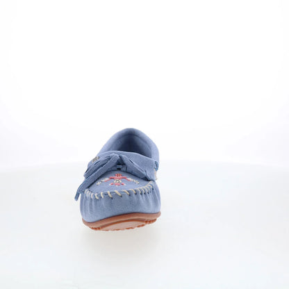 Minnetonka Thunderbird Animikii 626TB Womens Blue Suede Loafer Flats Shoes