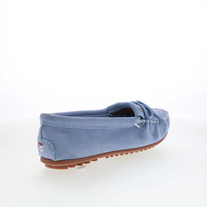 Minnetonka Thunderbird Animikii 626TB Womens Blue Suede Loafer Flats Shoes