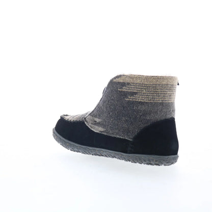Minnetonka Torrey 40146 Womens Black Suede Loafer Slippers Shoes