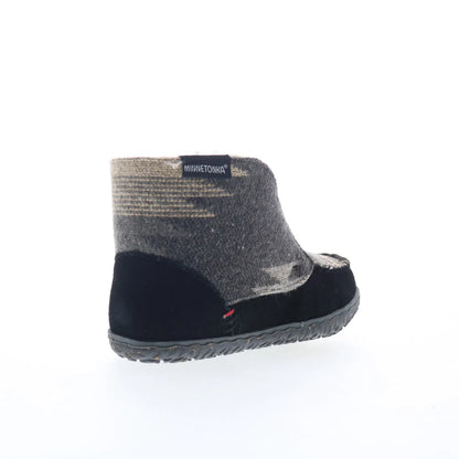 Minnetonka Torrey 40146 Womens Black Suede Loafer Slippers Shoes
