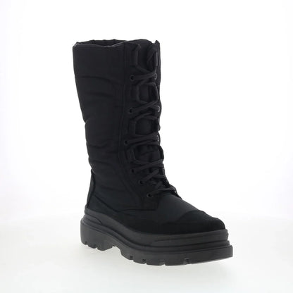 Pajar Vania High PDPAB00835.01 Womens Black Canvas Lace Up Mid Calf Boots