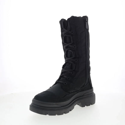 Pajar Vania High PDPAB00835.01 Womens Black Canvas Lace Up Mid Calf Boots