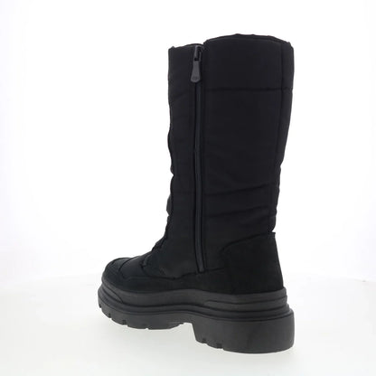Pajar Vania High PDPAB00835.01 Womens Black Canvas Lace Up Mid Calf Boots
