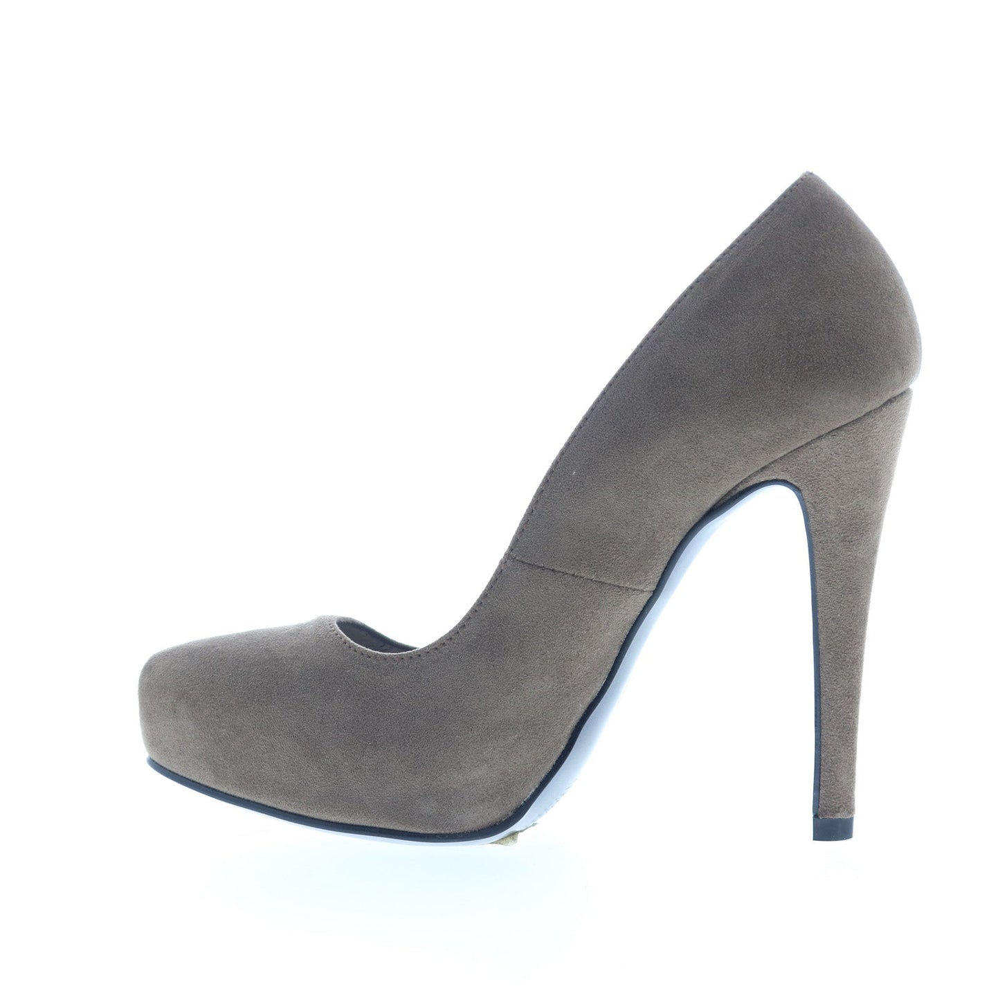 Via Studio Camoscio VIA 43 Womens Gray Suede Slip On Pumps Heels Shoes