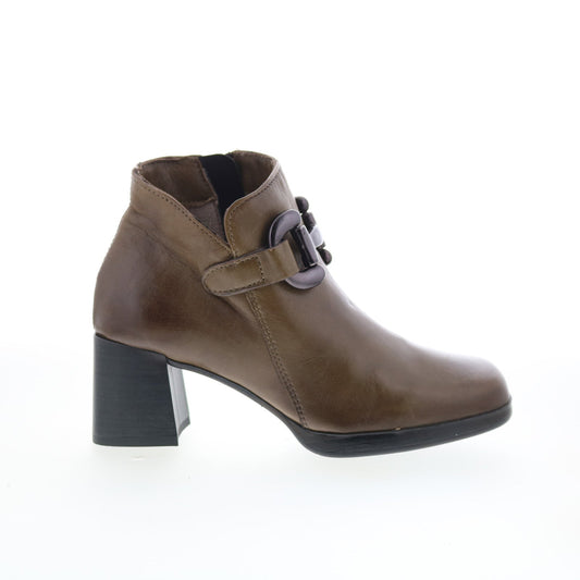 Miz Mooz Vino Womens Green Leather Zipper Ankle & Booties Boots