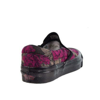 Vans Anaheim Factory Classic Slip-On 98 DX Roses Men's Shoes Black-Red