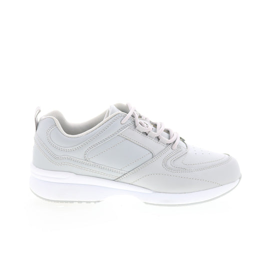 Propet Life Walker Sport WAA312L Womens Gray Leather Lifestyle Sneakers Shoes
