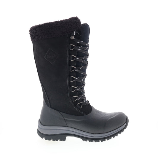 Original Muck Arctic Apres Lace Tall WALT000 Womens Black Leather Winter Boots