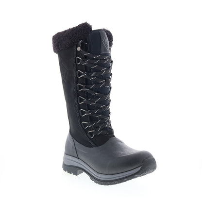 Original Muck Arctic Apres Lace Tall WALT000 Womens Black Leather Winter Boots