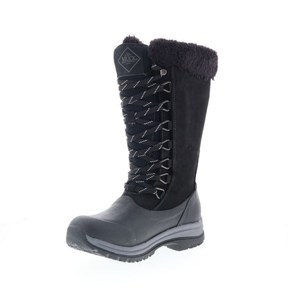 Original Muck Arctic Apres Lace Tall WALT000 Womens Black Leather Winter Boots