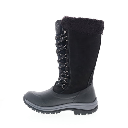 Original Muck Arctic Apres Lace Tall WALT000 Womens Black Leather Winter Boots