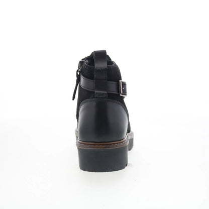 Softwalk Waneta S2370-003 Womens Black Leather Zipper Ankle & Booties Boots