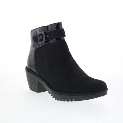 Fly London Wisp WISP342FLY-001 Womens Black Suede Ankle & Booties Boots