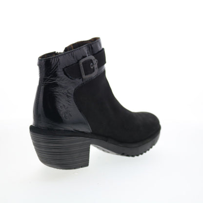 Fly London Wisp WISP342FLY-001 Womens Black Suede Ankle & Booties Boots