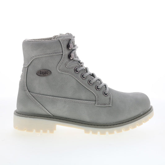 Lugz Mantle HI WMANTLHD-0499 Womens Gray Synthetic Lace up Casual Dress Boots