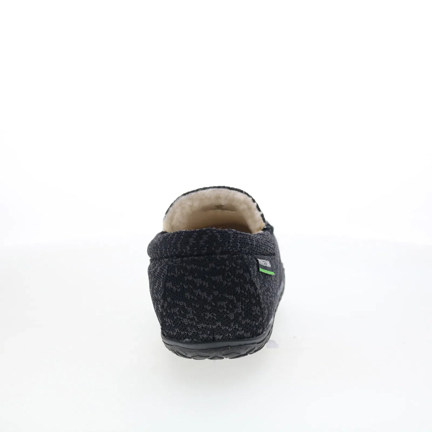 Minnetonka Eco Elm 4609 Womens Black Canvas Moccasin Slippers Shoes